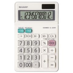 Calculator de birou 12 digit, alb, EL-320W Sharp