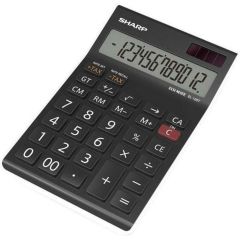 Calculator de birou 12 digit, negru/alb, EL-125TWH Sharp