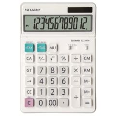 Calculator de birou 12 digit, alb, EL-340W Sharp