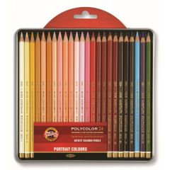 Creioane colorate 24culori/set, Portret Polycolor Koh-I-Noor