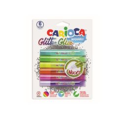 Adeziv lichid glitter 6 tuburi, 10.5ml/tub, Glitter Glue Neon CARIOCA