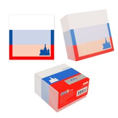 Notes autoadeziv cub 70mm x 70mm, 400 file/set, alb, Russia Stickn