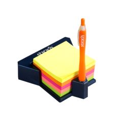 Notes autoadeziv cub 76mm x 76mm, suport, 400 file/set, 5 culori neon, Stickn HO-21272