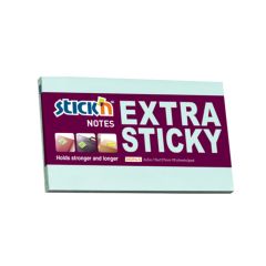 Notes autoadeziv extra sticky, 127mm x 76mm, 90 file/buc, albastru pal, Stickn HO-21667