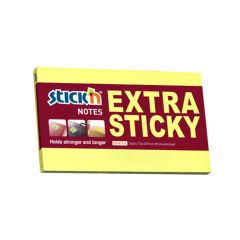 Notes autoadeziv extra sticky, 127mm x 76mm, 90 file/buc, galben neon, Stickn HO-21674
