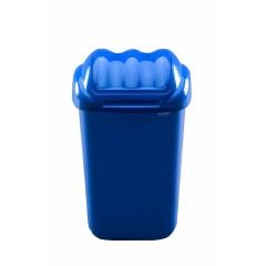 Cos plastic pentru gunoi, capac batant, albastru, 50L, PLAFOR Fala