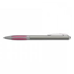 Pix retractabil, albastru, corp argintiu/roz, varf 0,5mm, 340 Promo Gun Metal Pink CT Acvila