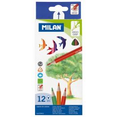 Creioane colorate 12culori/set, 0728312 Milan