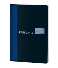 Caiet A4, 60file, dictando, coperta negru-albastru, Uniblack Pigna