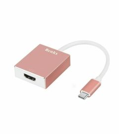 Adaptor USB-C (tata) la HDMI (mama), rose gold, Benks