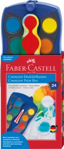 Acuarele pe baza de apa, 24 culori, Connector Faber Castell-FC125020