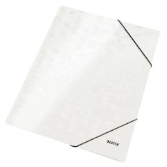 Mapa din carton cu elastic A4, alb, 39820001 Leitz Wow