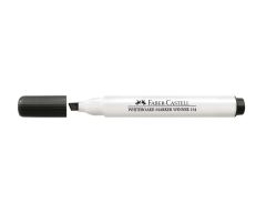 Whiteboard marker negru, varf tesit, Winner 154 Faber Castell- FC355499