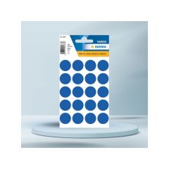 Etichete autoadezive albastru, rotunde, diam.19mm, 100buc/set, H1883 HERMA