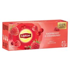 Ceai infuzie din zmeura si merisoare, 20plicuri/cutie, Lipton Fruit Infusion
