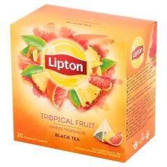 Ceai negru cu aroma de fructe tropicale, 20plicuri/cutie, Lipton Pyramid