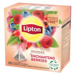 Ceai negru cu aroma de fructe de padure, 20plicuri/cutie, Enchanting Berries Lipton Pyramid