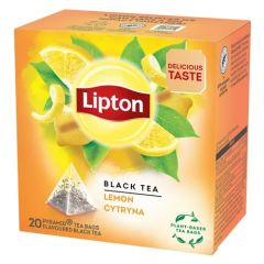 Ceai negru aroma de lamaie, 20plicuri/cutie, Lipton Pyramid