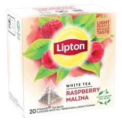 Ceai alb aroma de zmeura, 20plicuri/cutie, Lipton Pyramid
