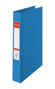 Caiet mecanic A4, 4 inele, albastru, cotor 35mm, coperta carton plastifiat, Standard Esselte