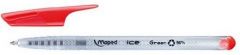 Pix cu capac, rosu, corp transparent, varf 0,7mm, Essentials Green Ice Maped