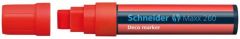 Permanent marker cu creta lichida rosu, varf 15,0 mm, Maxx 260 Schneider