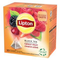 Ceai negru cu aroma de fructe de padure, 20plicuri/cutie, Forest Fruit Lipton Pyramid
