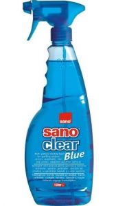 Detergent cu pulverizator ptr. geamuri, oglinzi, obiecte din ceramica, portelan, 1L, Clear Blue Sano