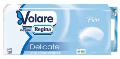 Hartie igienica alba, 3 straturi, 10role/set, Deluxe Pure White Volare/Regina