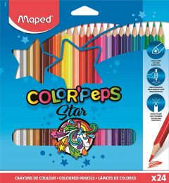 Creioane colorate 24culori/set, Color Peps Star Maped