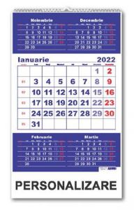Calendar triptic de perete 33cm x 48cm, Clasic 1 CR