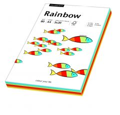 Hartie copiator A4, 80g, 5x20coli, culori intense, Rainbow Mix